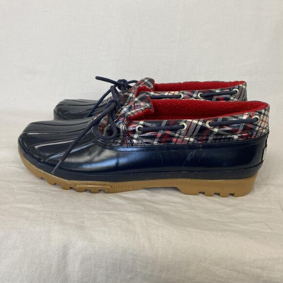 Sperry Top-Sider Duck Boots Womens 11 Tartan Plaid Waterproof Rubber STS90712 - Picture 5 of 13